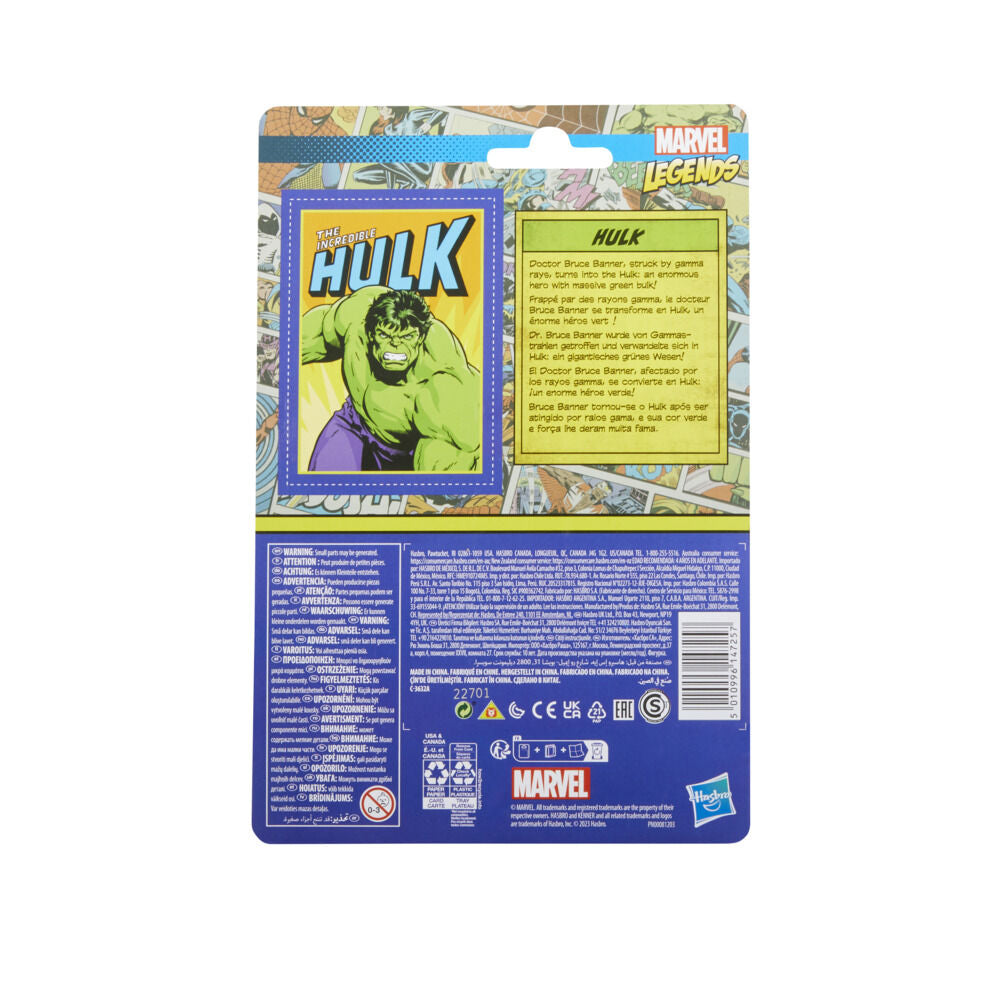 FIGURA HASBRO MARVEL LEGENDS HULK COLECCIÓN RETRO