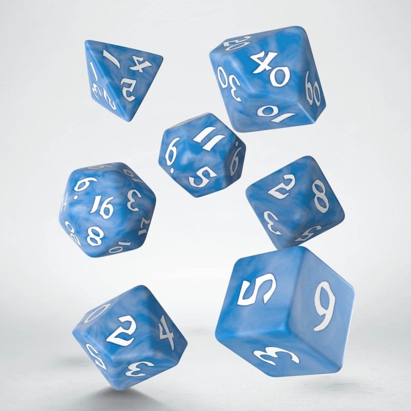 Dados Classic Runic Glacier & white Dice Set