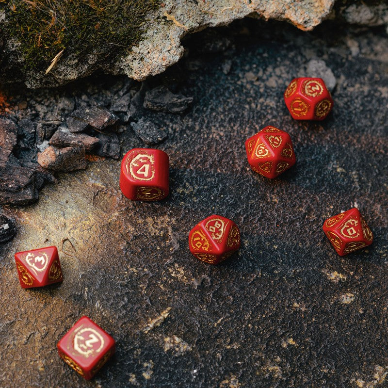 Dados Dragons Modern Dice Set: Ruby