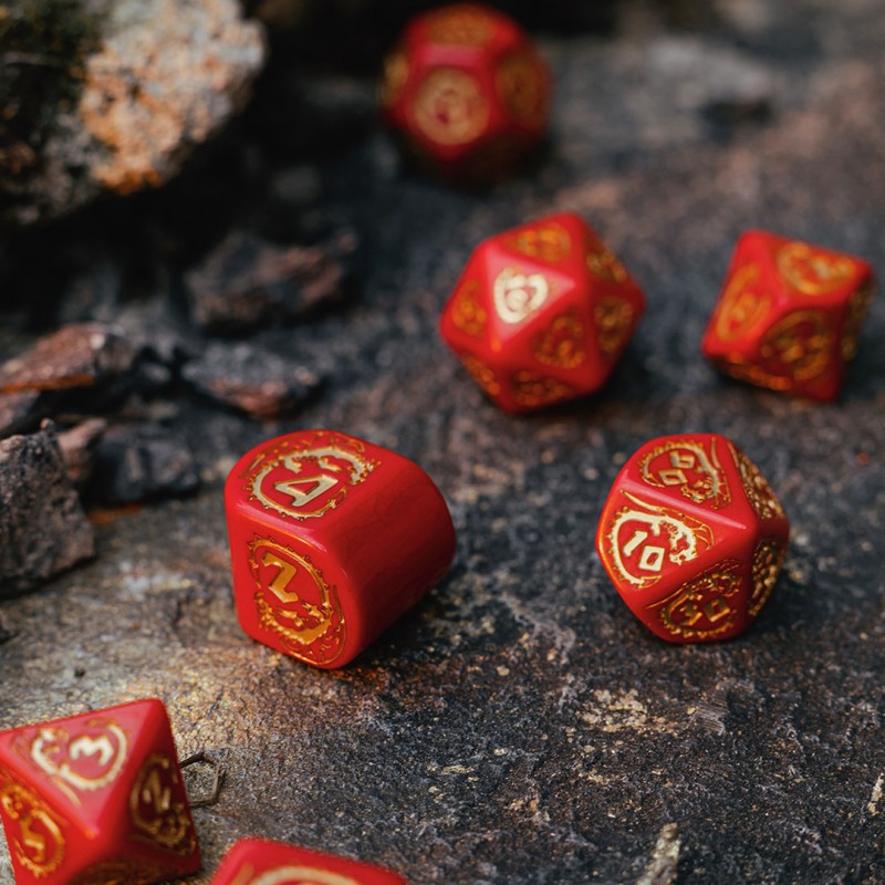 Dados Dragons Modern Dice Set: Ruby