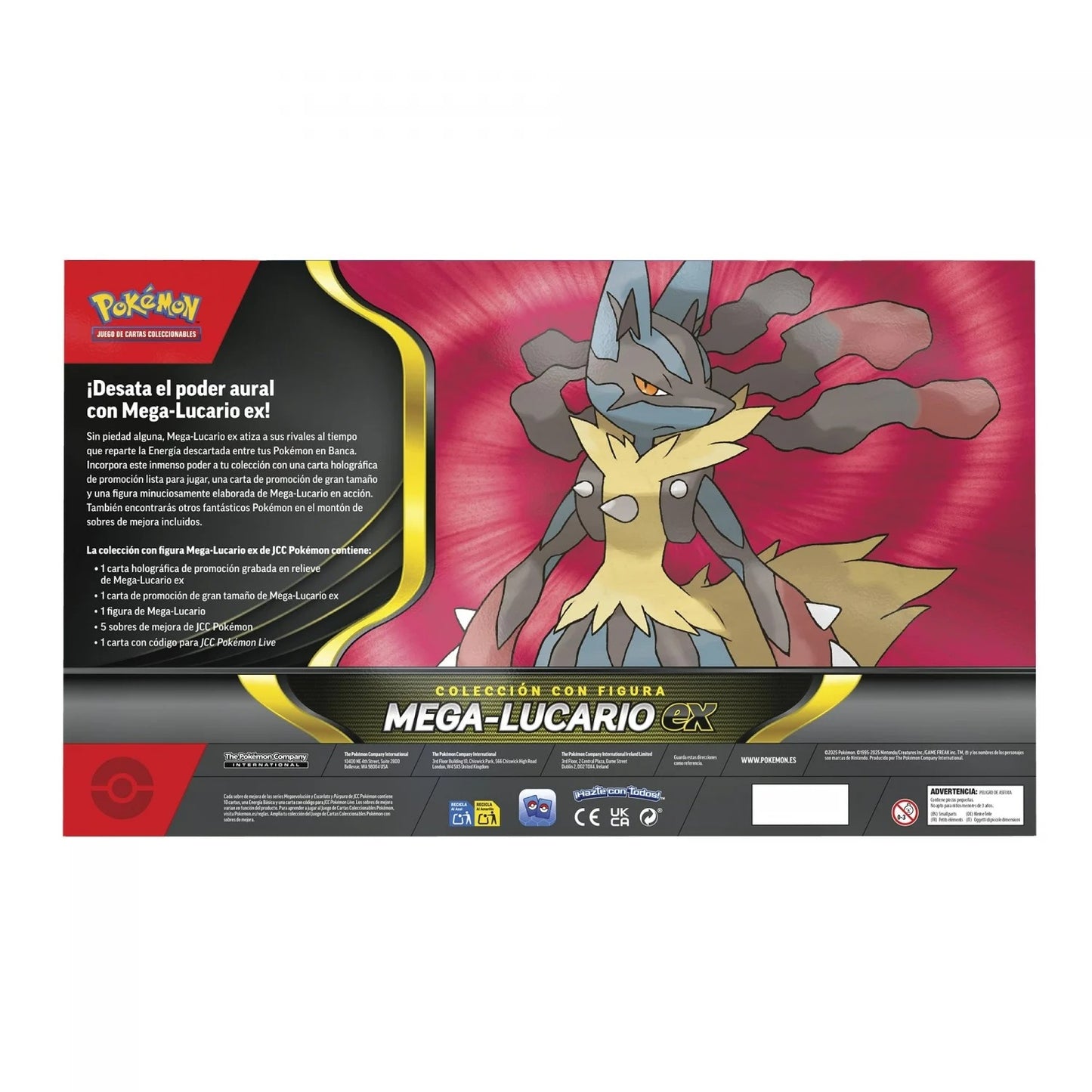 Pokémon Mega-Lucario Ex, Caja Colección con Figura Español