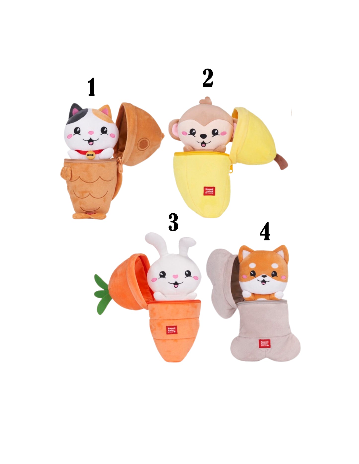 KAWAII KUTIES DISFRAZ COMIDA 4 MODELOS 24CM