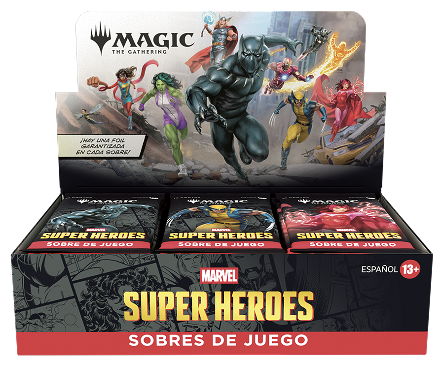 Play Booster Display (30 sobres) Marvel Super Heroes Español