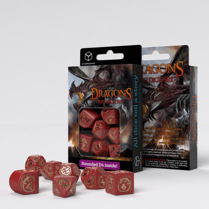Dados Dragons Modern Dice Set: Ruby