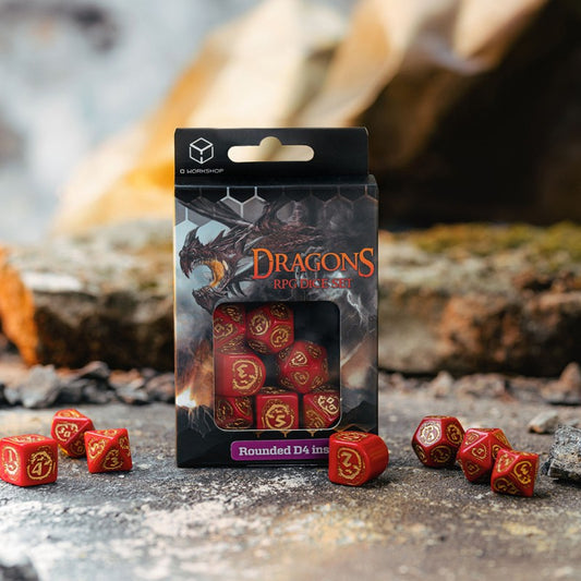 Dados Dragons Modern Dice Set: Ruby