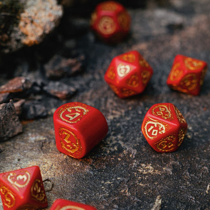 Dados Dragons Modern Dice Set: Ruby