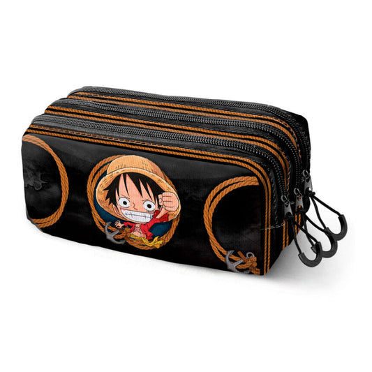 Estuche Portatodo Luffy One Piece Ropes triple