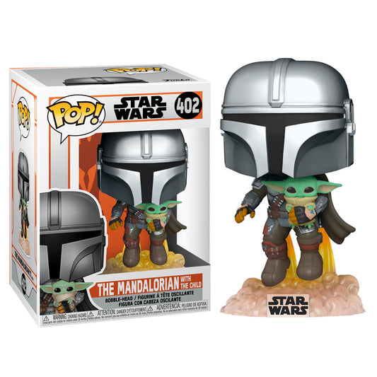 402 Funko POP Star Wars The Mandalorian Mando Flying with Jet Pack