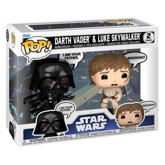 2 figuras POP Star Wars Darth Vader & Luke Skywalker
