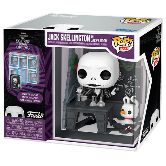 POP Nooks Disney Pesadilla Antes de Navidad Jack Skellington in Jack's Room