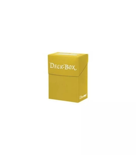 Caja de mazo Deck Box Solid amarillo Ultra Pro.