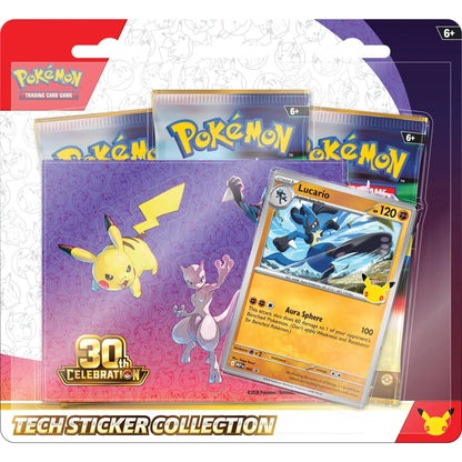 Blíster Lucario Tech Sticker Celebraciones 30 Aniversario