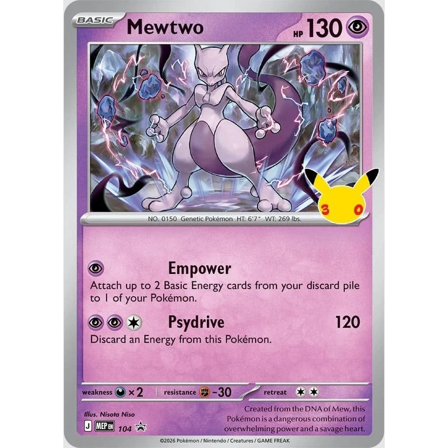 Caja Figura Mewtwo V2 Celebraciones 30 Aniversario