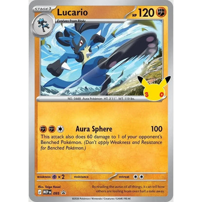 Blíster Lucario Tech Sticker Celebraciones 30 Aniversario