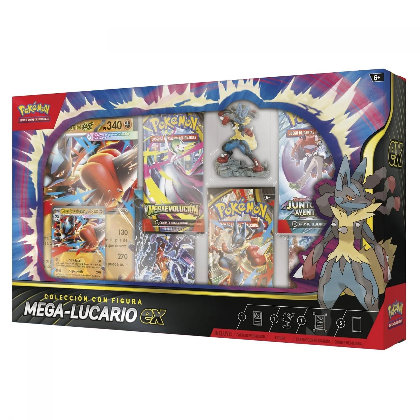 Pokémon Mega-Lucario Ex, Caja Colección con Figura Español