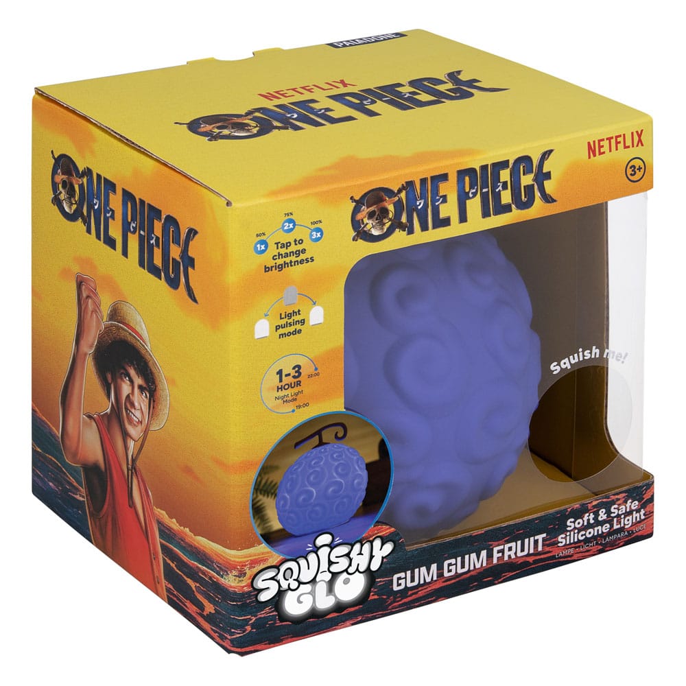 One Piece Lámpara Squishy Glo Gum Gum Fruit 15 cm